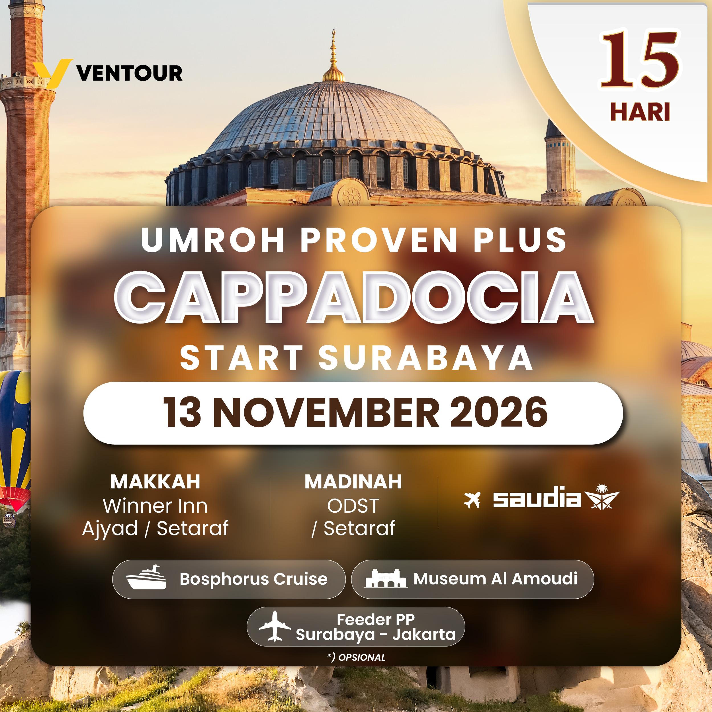 PROVEN TURKI 15D SV PLUS CAPPADOCIA START SURABAYA