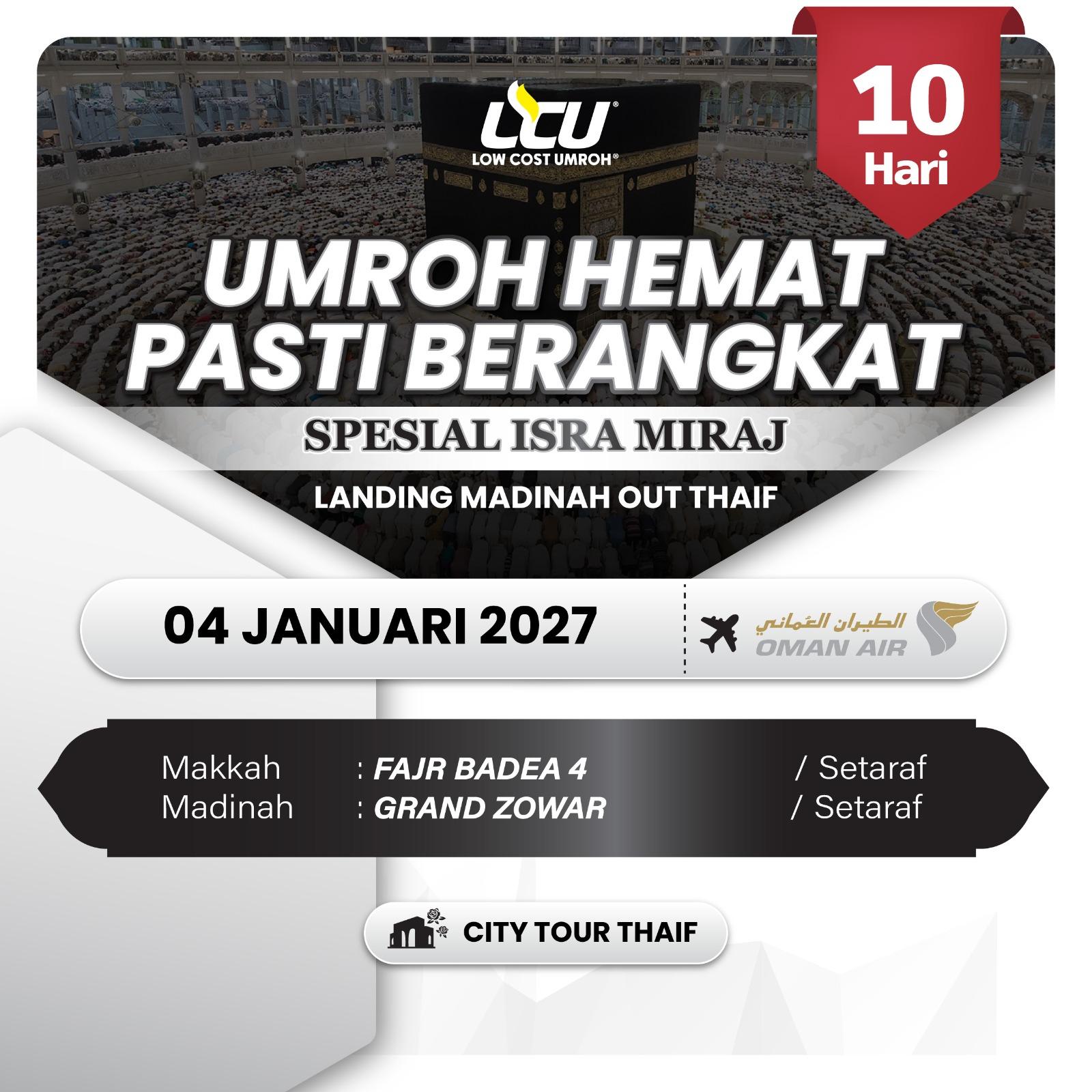 LCU 10D WY SPESIAL ISRA MIRAJ LANDING MADINAH OUT THAIF