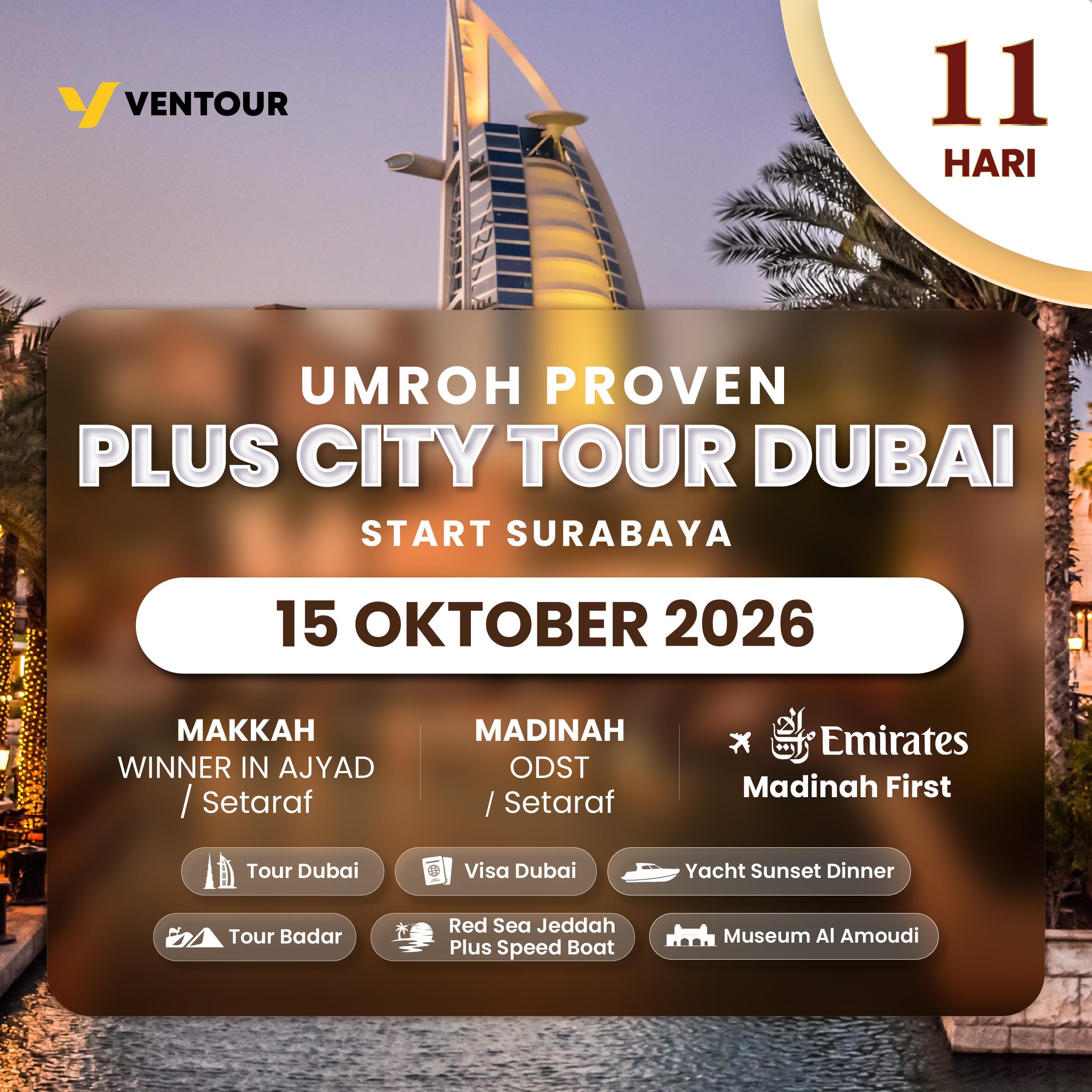 PROVEN PLUS DUBAI 11D EK MADINAH FIRST