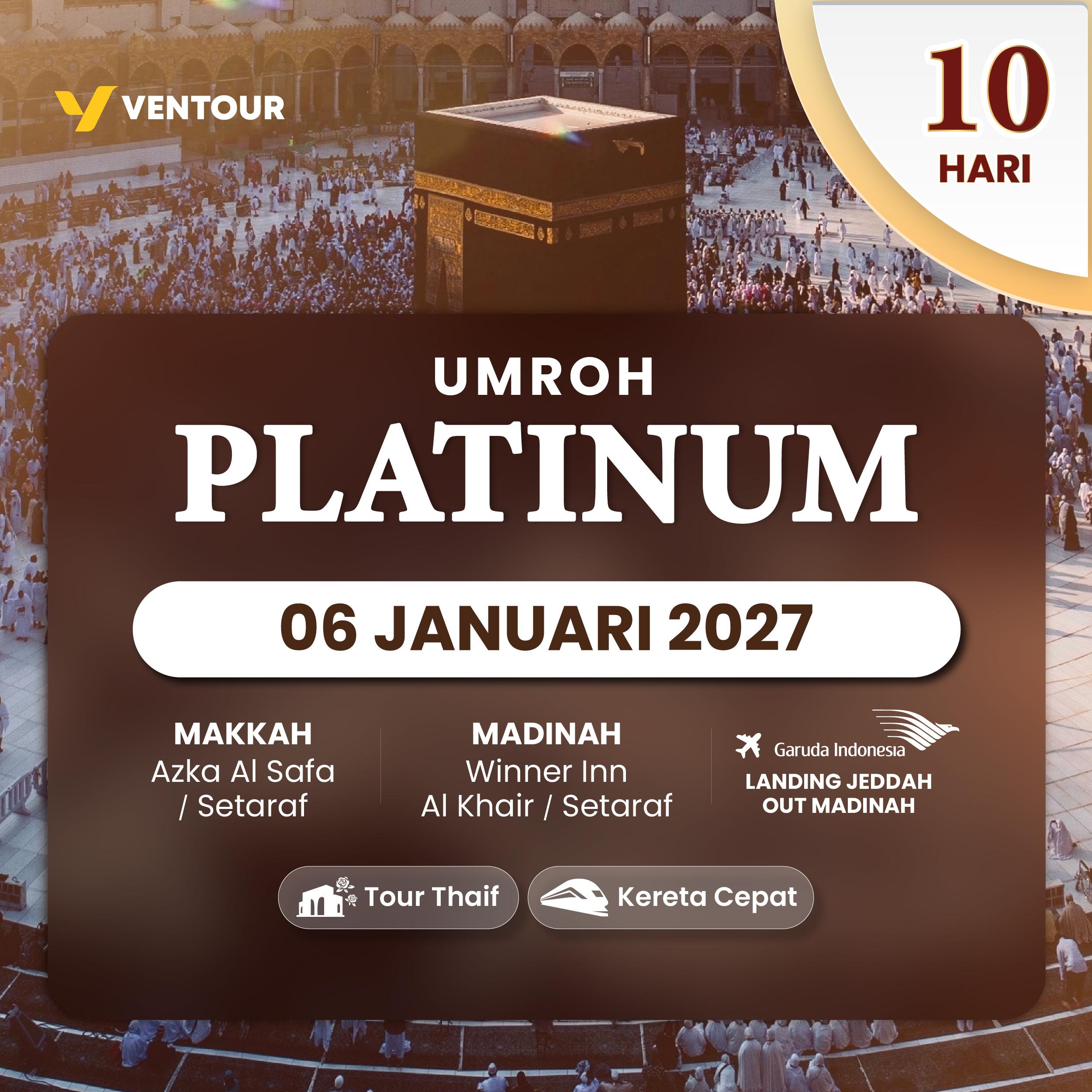 PLATINUM 10D GA LANDING JEDDAH OUT MADINAH SPESIAL LIBURAN SEKOLAH