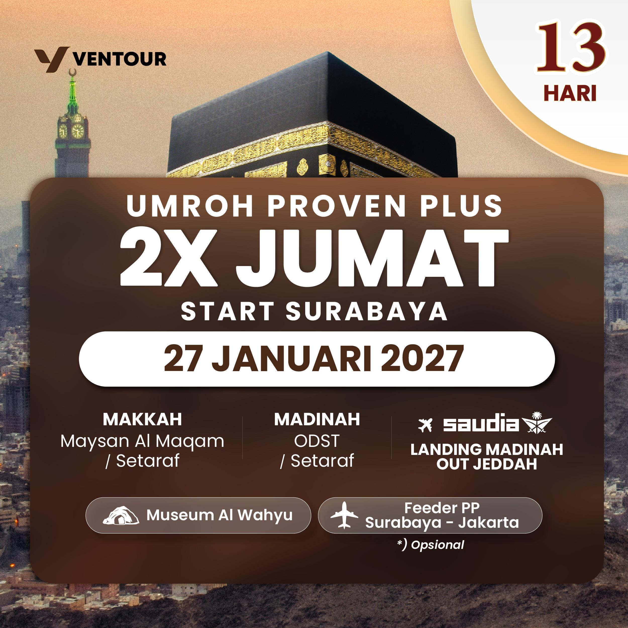 PROVEN PLUS 13D SV 2X JUMAT LANDING MADINAH OUT JEDDAH START SURABAYA