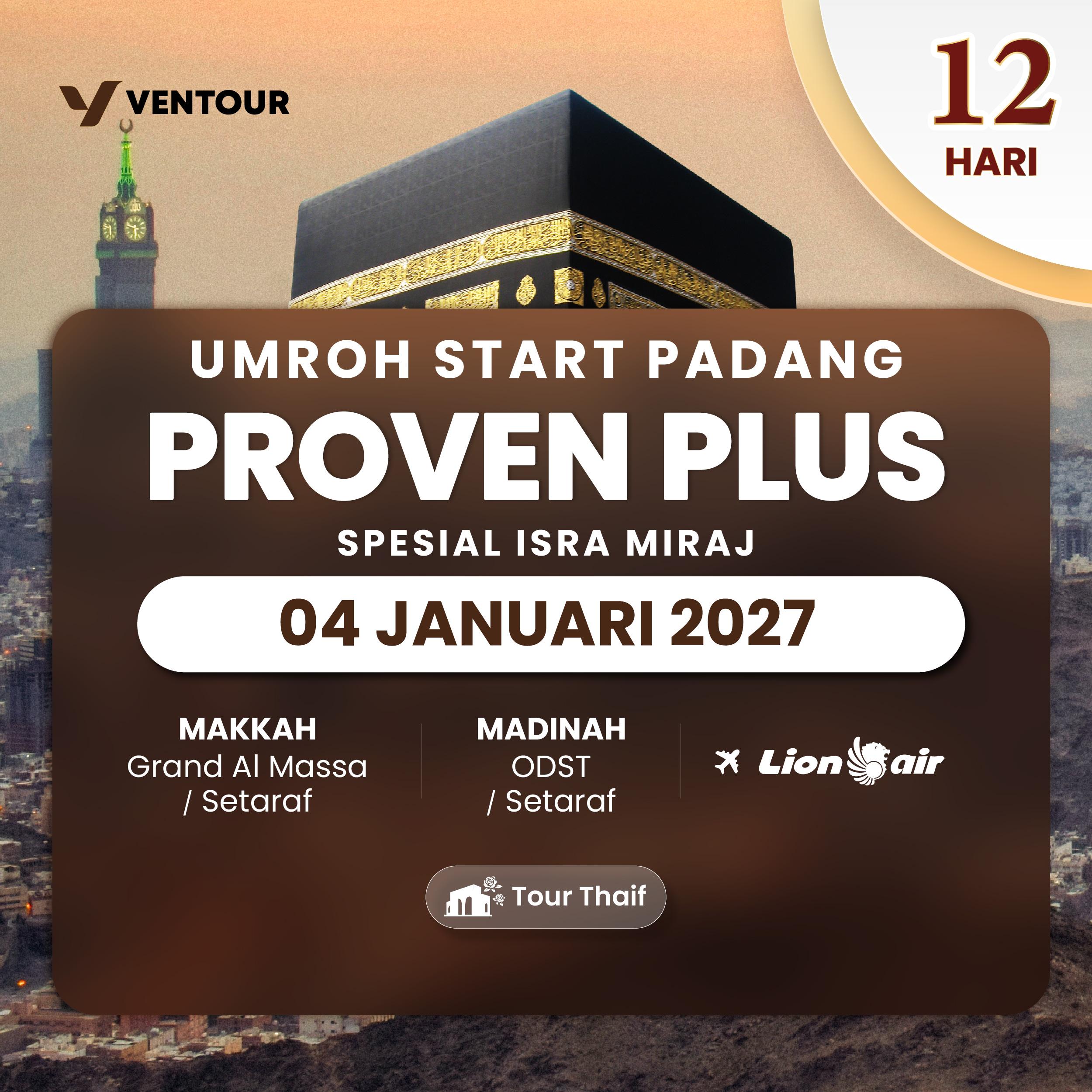 PROVEN PLUS 12D JT SPESIAL ISRA MIRAJ START PADANG