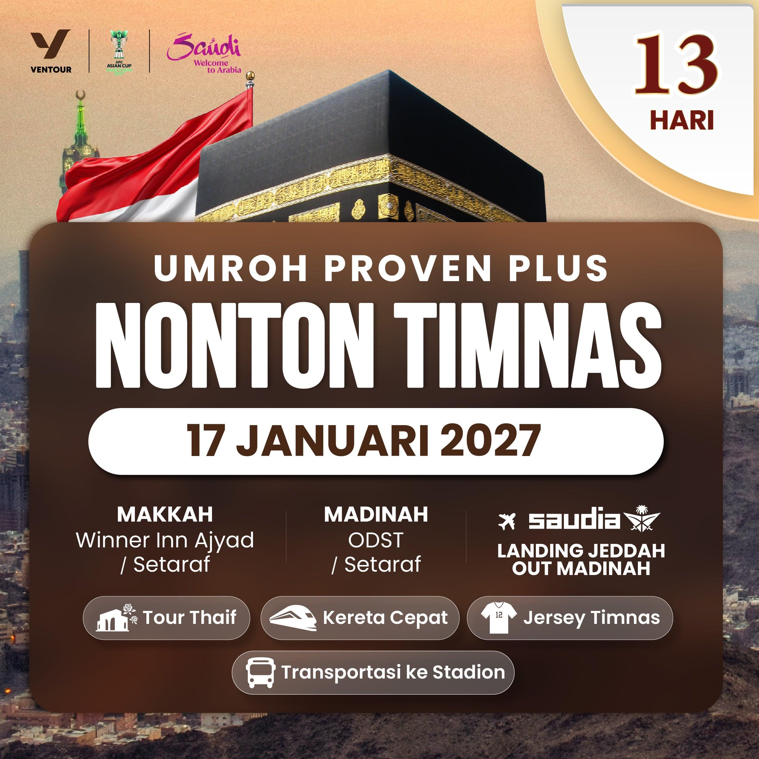 PROVEN PLUS NONTON TIMNAS 13D SV LANDING JEDDAH OUT MADINAH
